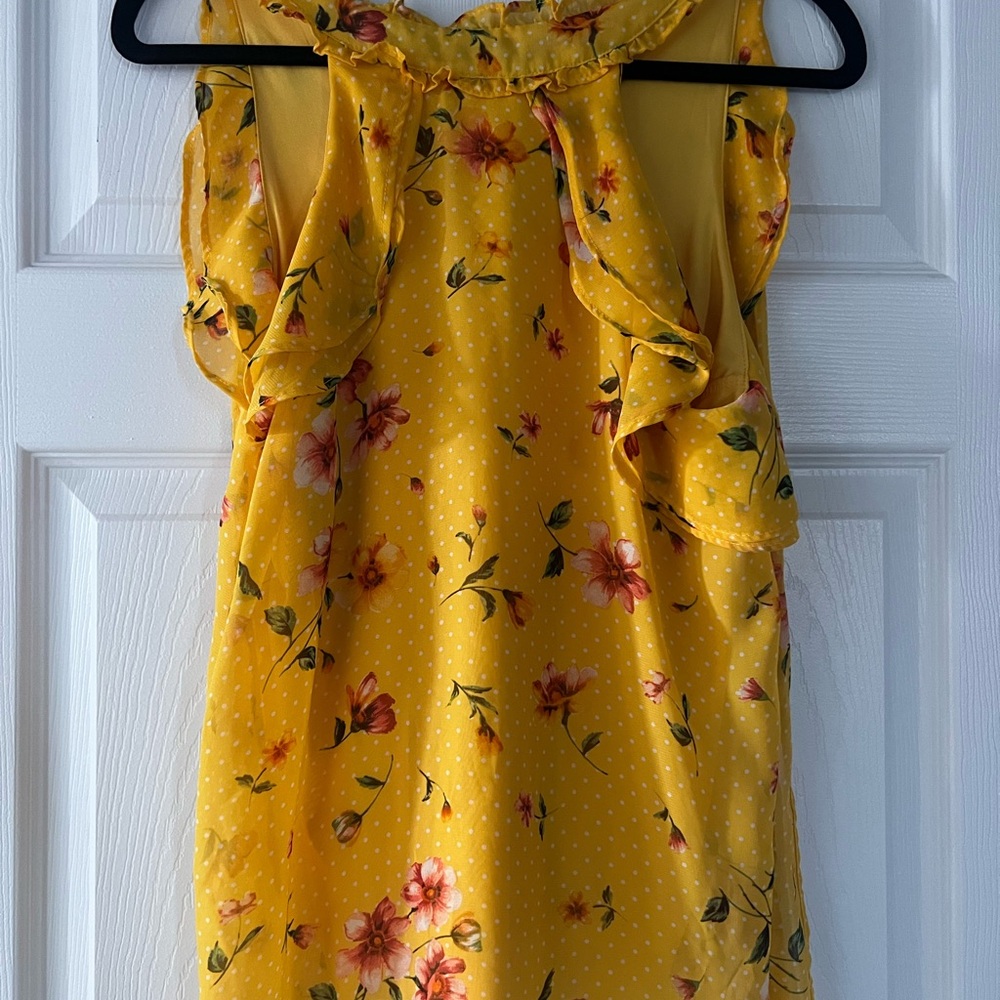 C Yellow Floral Blouse